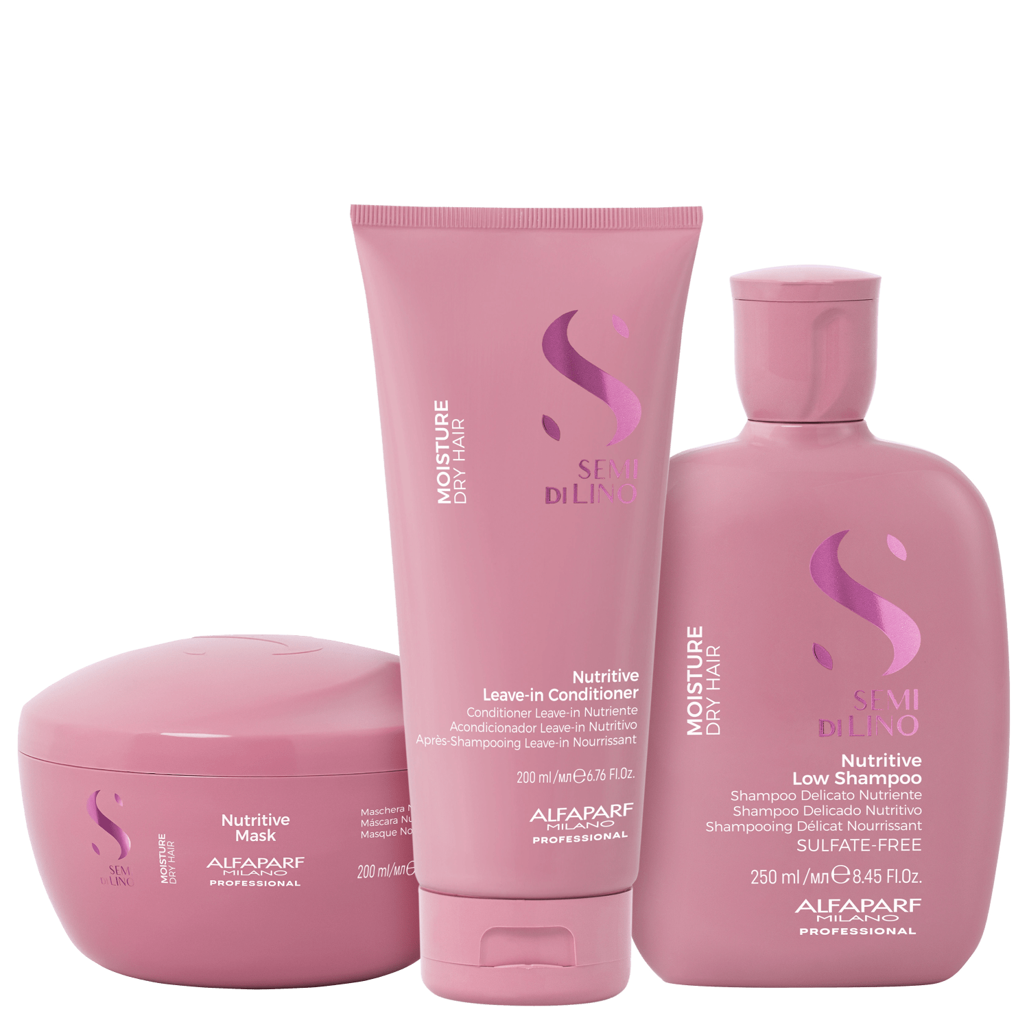 Kit Alfaparf Semi Di Lino Moisture Nutritive Trio Care (3 Produtos)
