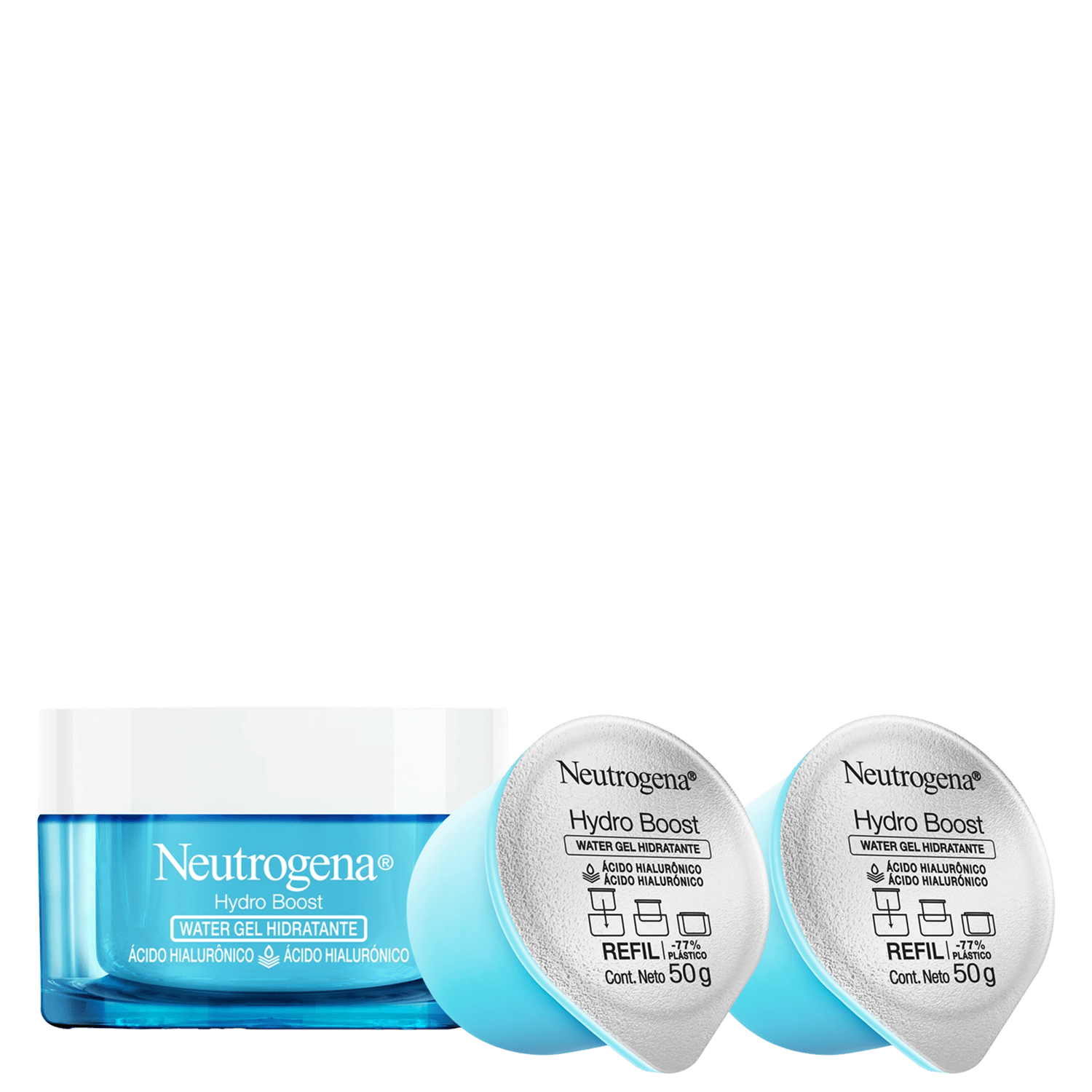 Kit Neutrogena Hydro Boost Water Gel com Refis (3 Produtos)