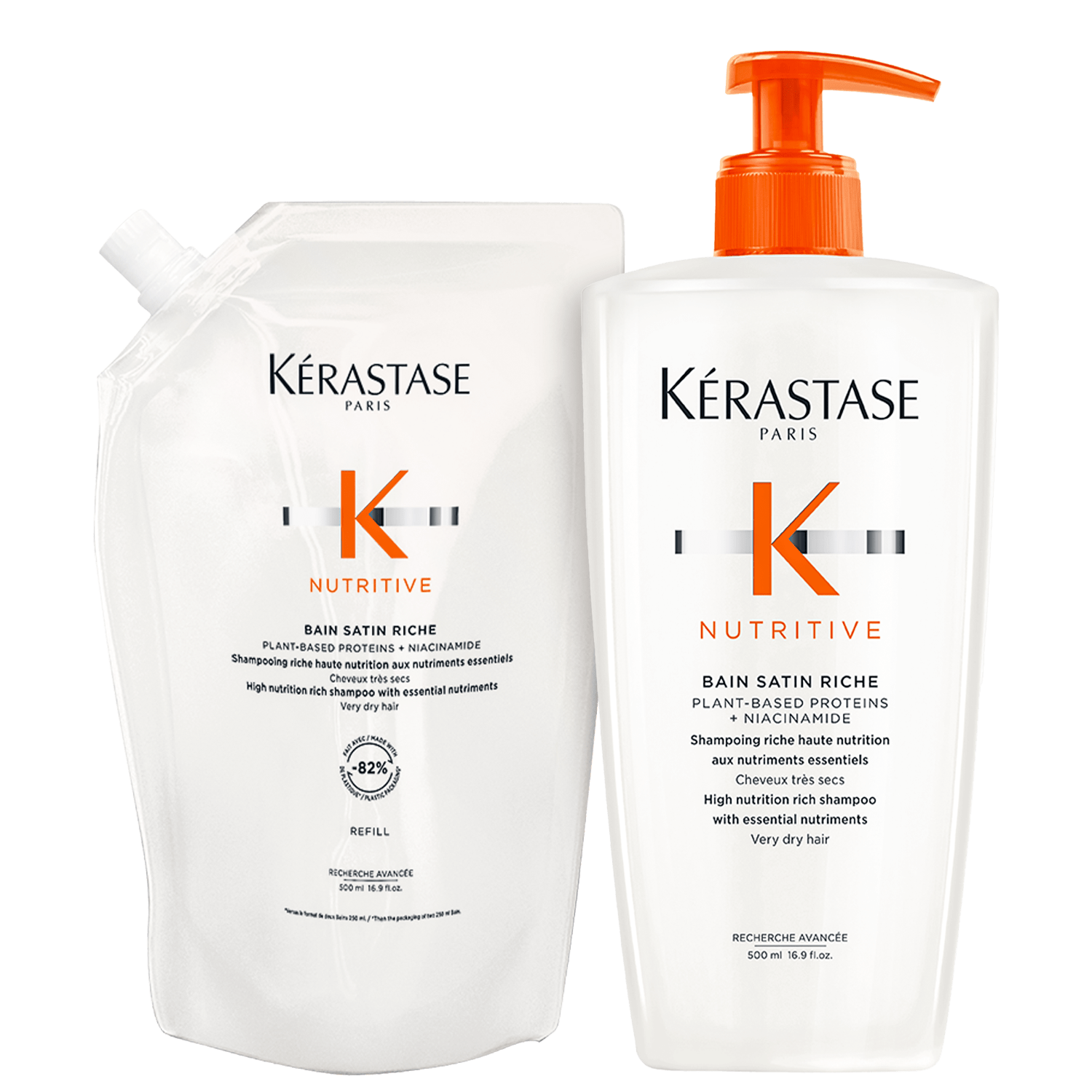 Kit Kérastase Nutritive Bain Satin Riche Duo Refil (2 Produtos)