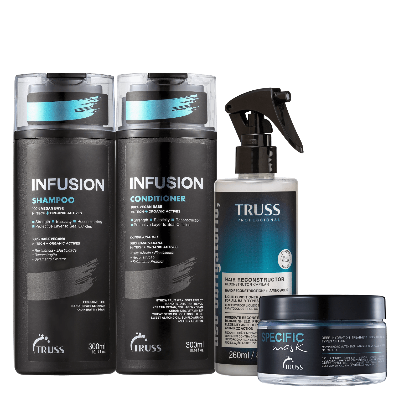 Kit TRUSS Infusion + Uso Obrigatório + Specific Mask (4 Produtos)