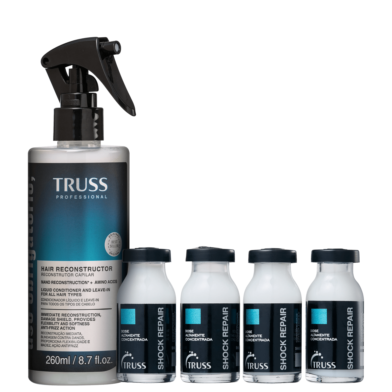 Kit TRUSS Uso Obrigatório + Shock Repair Power (5 Produtos)