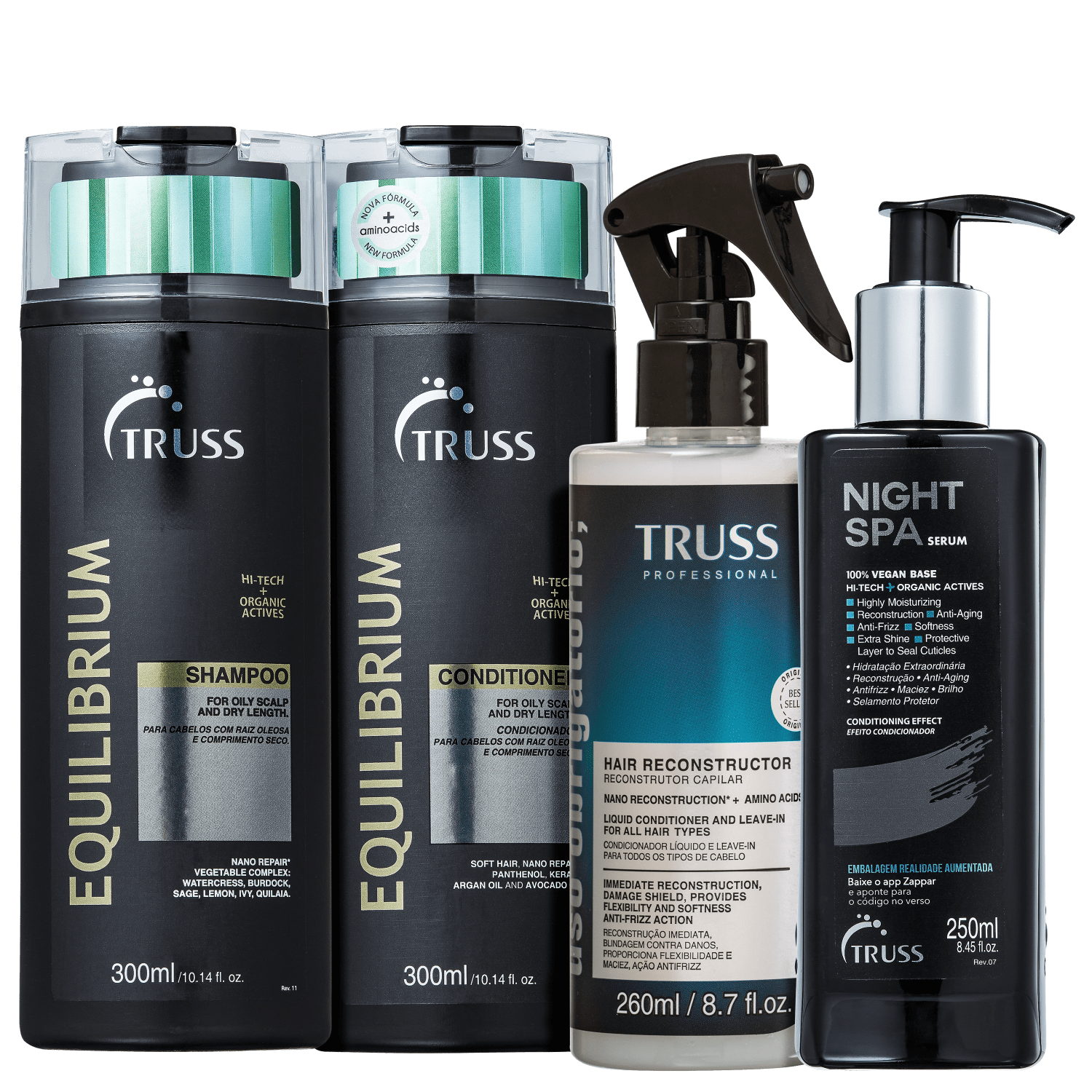 Kit TRUSS Equilibrium + Night SPA + Uso Obrigatório Intense (4 Produtos)