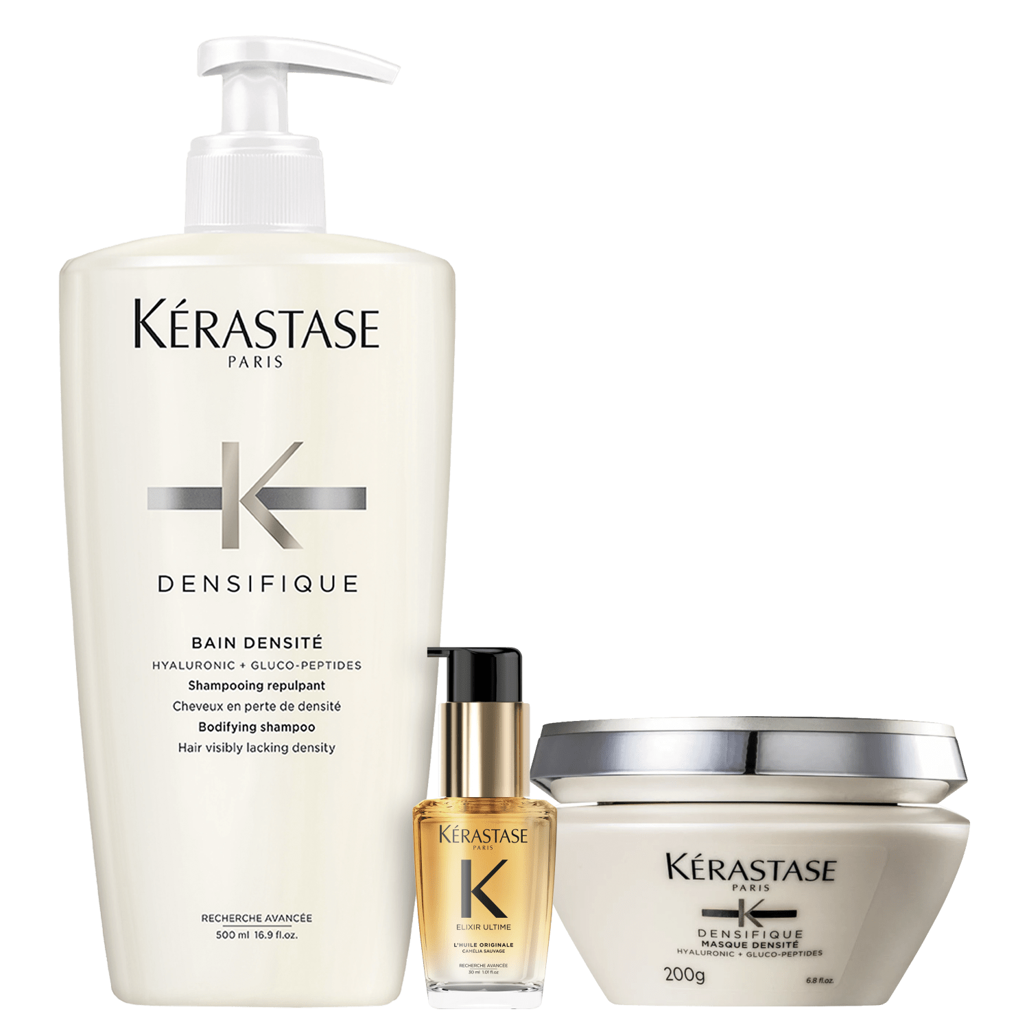 Kit Kérastase Densifique Bain Densité + Elixir Ultime L'Huile Originale (3 Produtos)