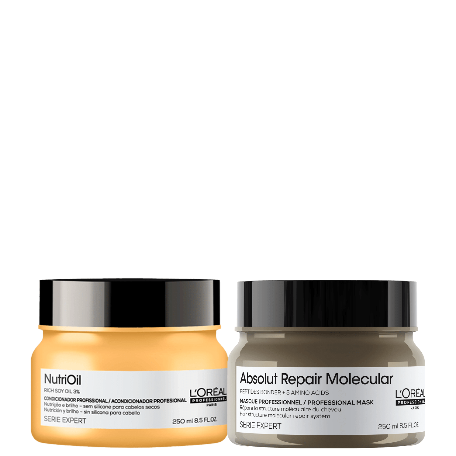 Kit L'Oréal Professionnel Absolut Repair Molecular + NutriOil Masks (2 Produtos)