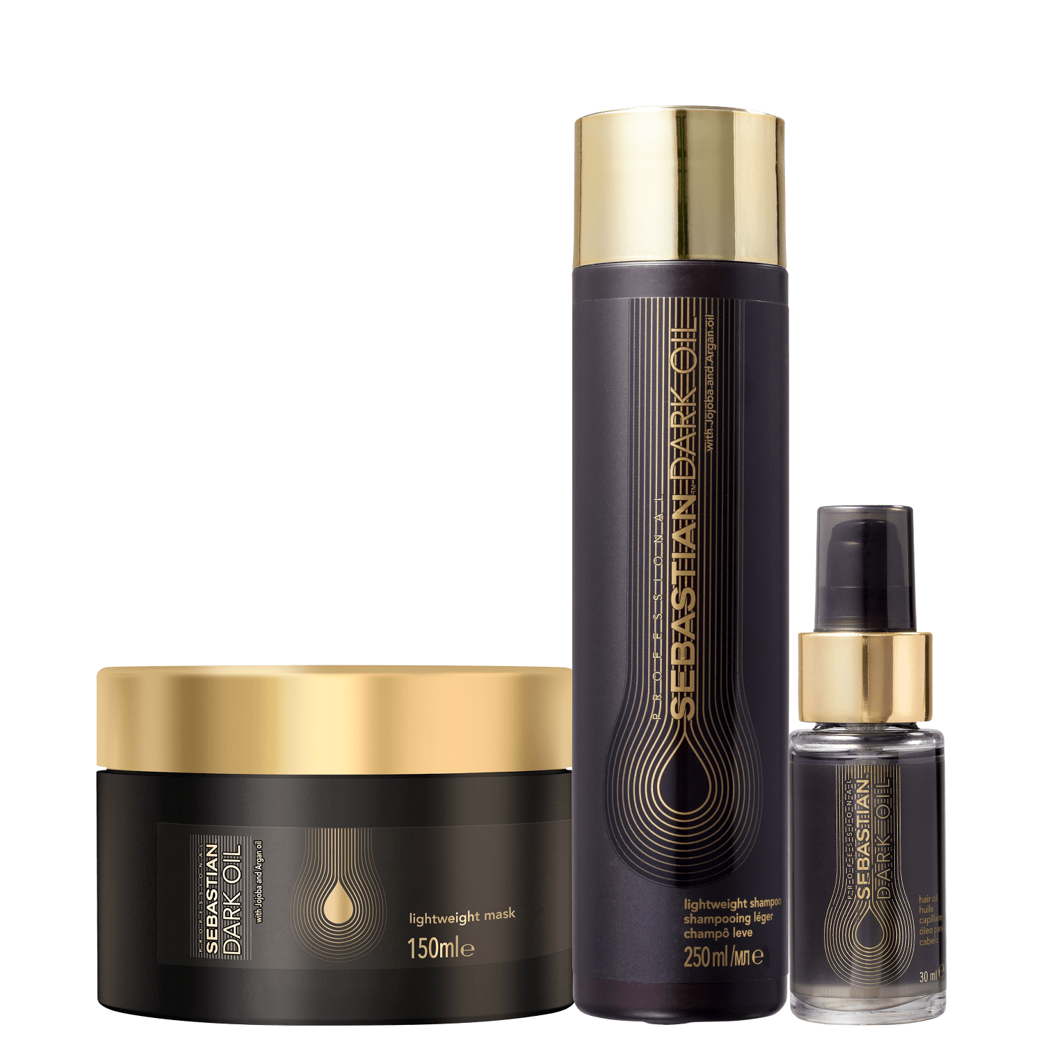 Kit Sebastian Professional Dark Oil Trio Care Plus (3 Produtos)