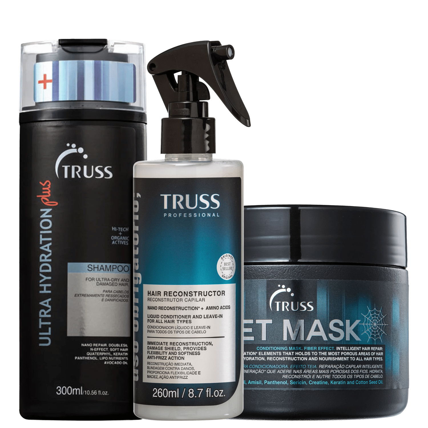 Kit TRUSS Uso Obrigatório Net Mask Ultra Hydration (3 Produtos)