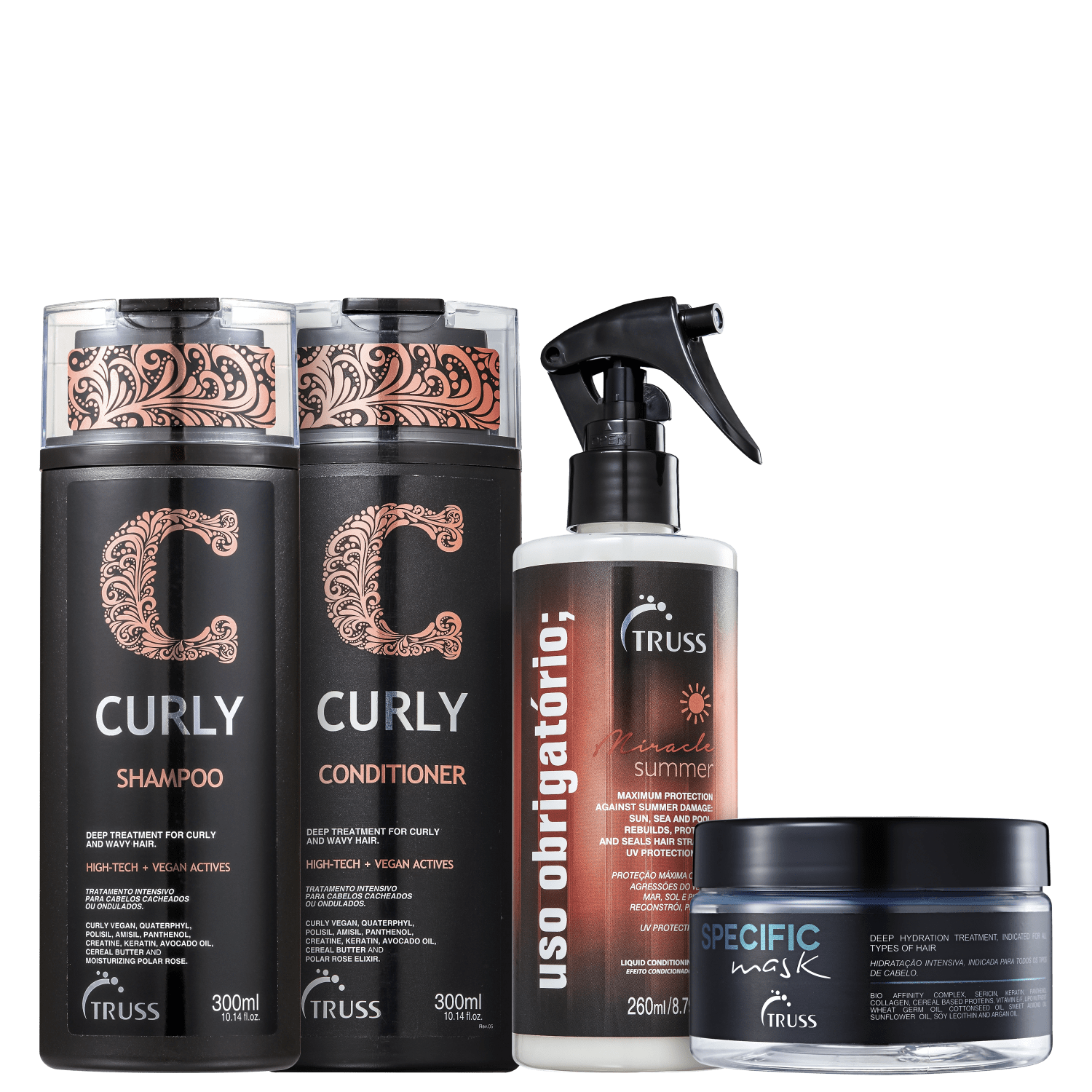 Kit TRUSS Curly Miracle Summer Specific (4 Produtos)
