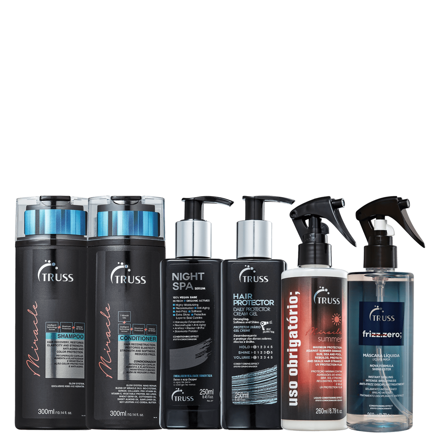 Kit TRUSS Miracle Summer Night Hair Protector (6 Produtos)
