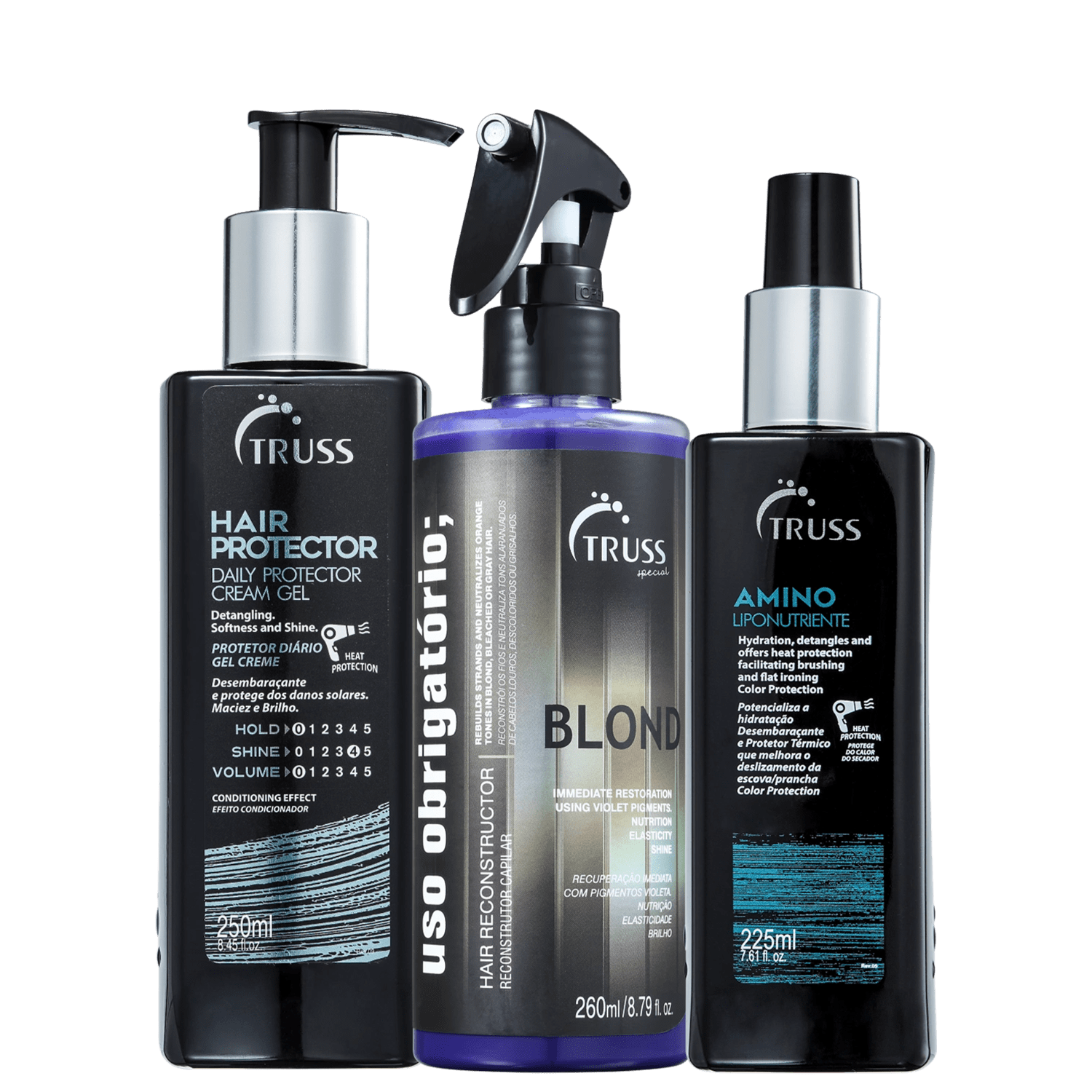 Kit TRUSS Blond Amino Hair Protector (3 Produtos)