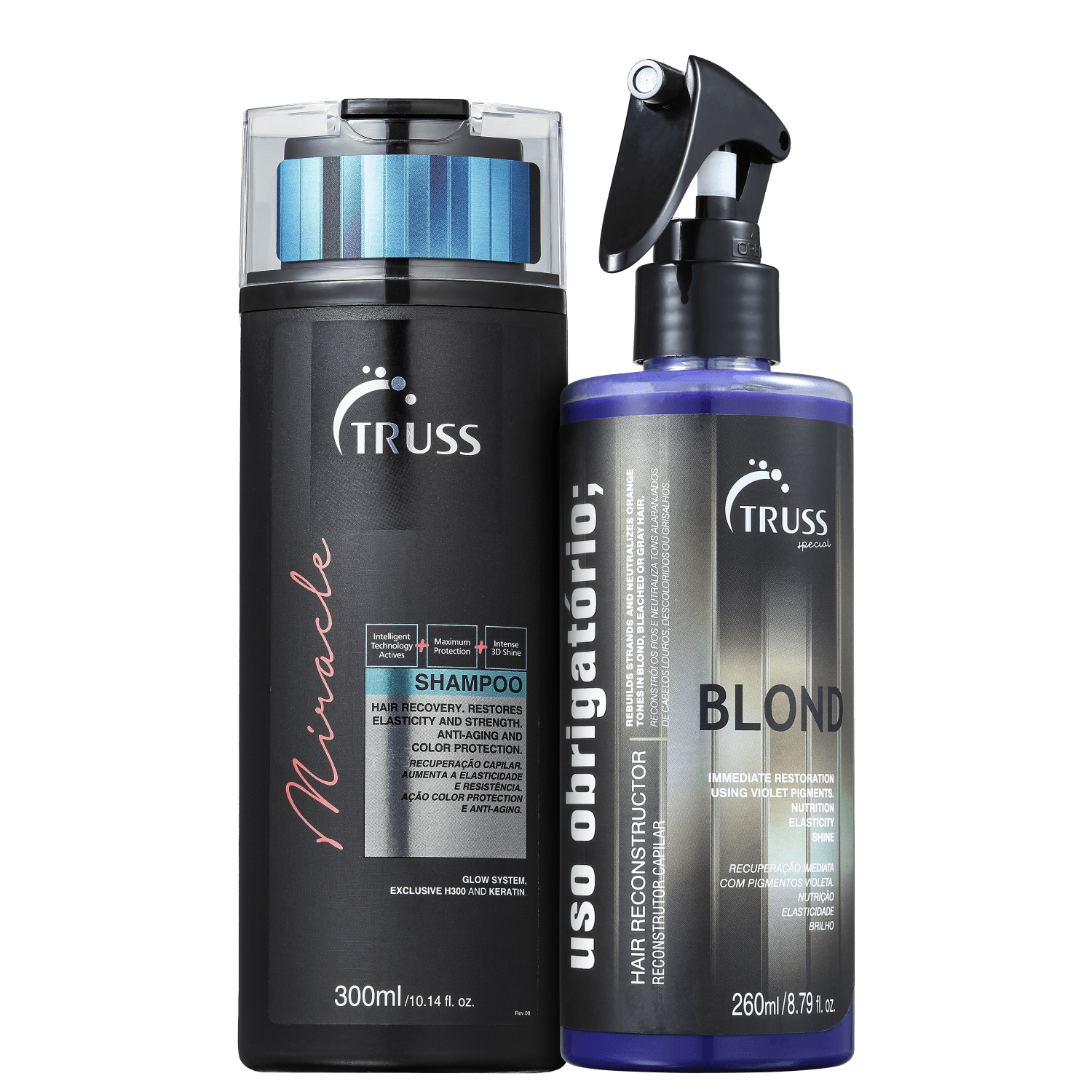 Kit TRUSS Uso Obrigatório Blond + Shampoo Miracle (2 Produtos)