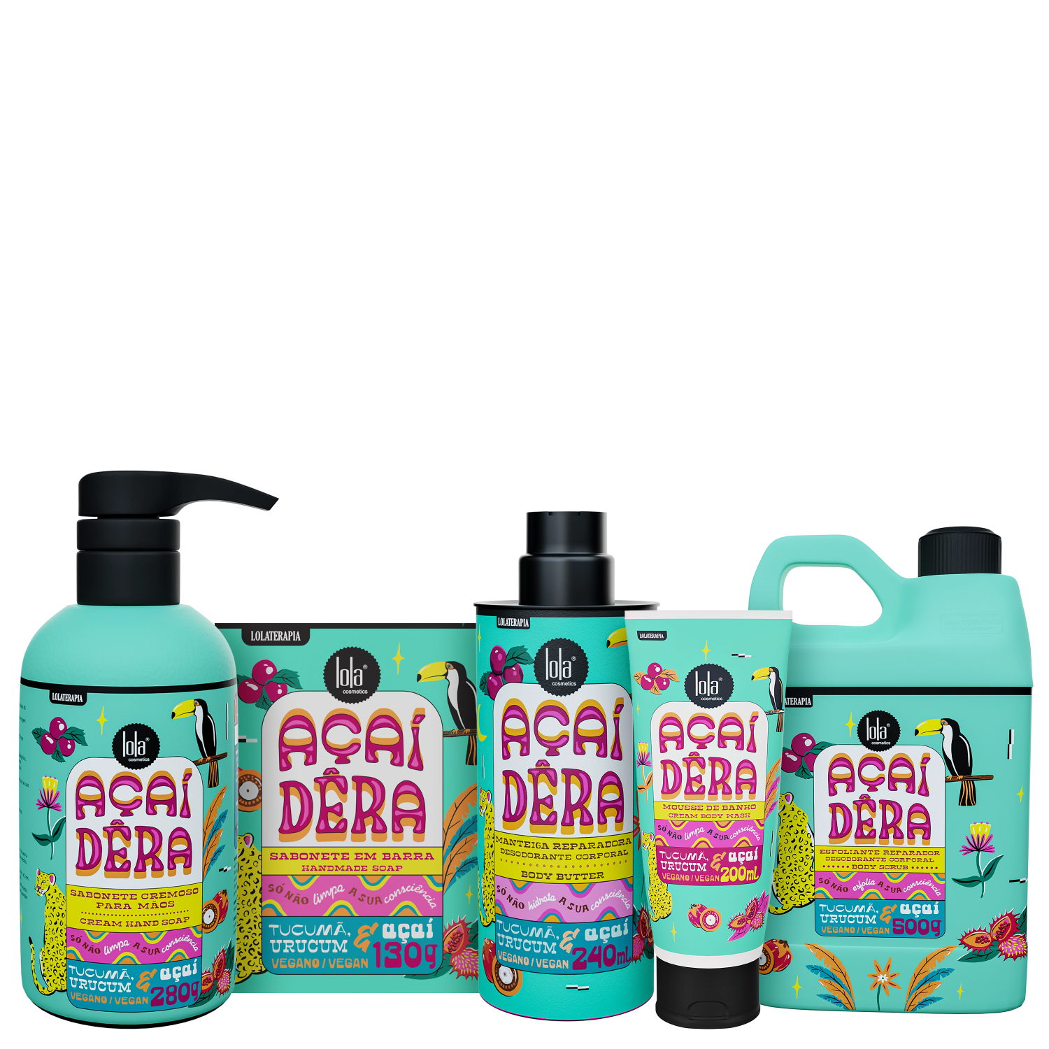 Kit Lola From Rio Babados do Brasil Açaidêra Quinteto (5 Produtos)