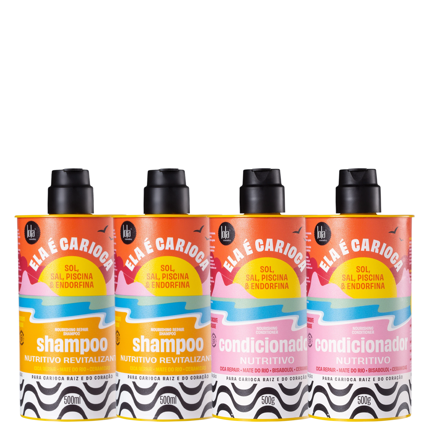 Kit Lola From Rio Ela é Carioca Sol, Sal, Piscina & Endorfina Quarteto Care (4 Produtos)