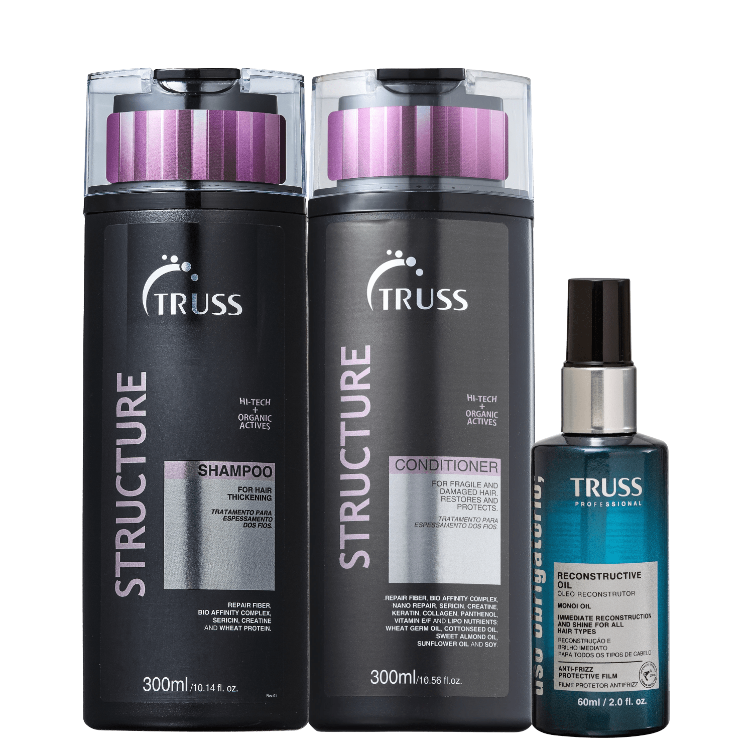 Kit TRUSS Structure + Uso Obrigatório Oil Trio (3 Produtos)
