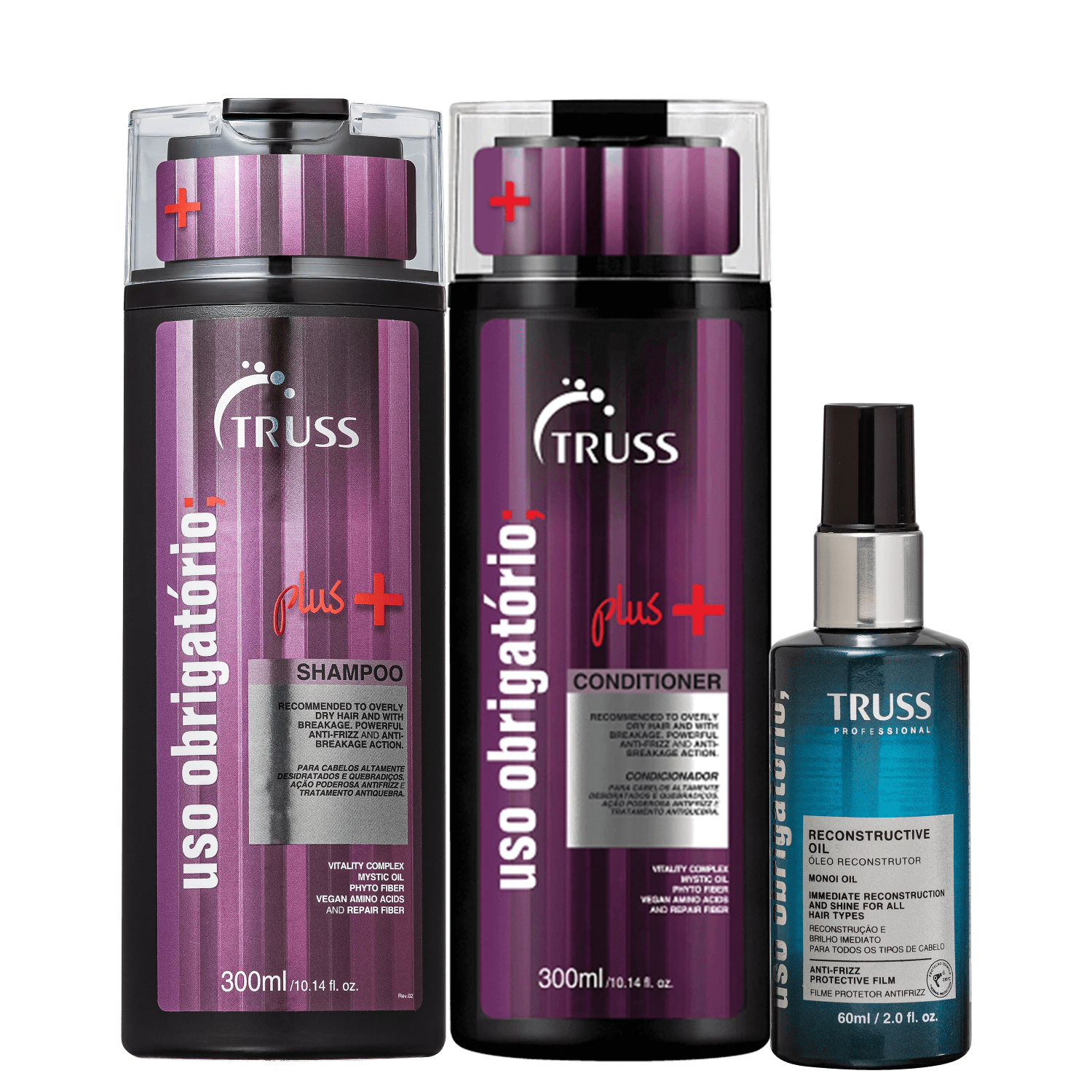 Kit TRUSS Uso Obrigatório Plus + Uso Obrigatório Oil Trio (3 Produtos)