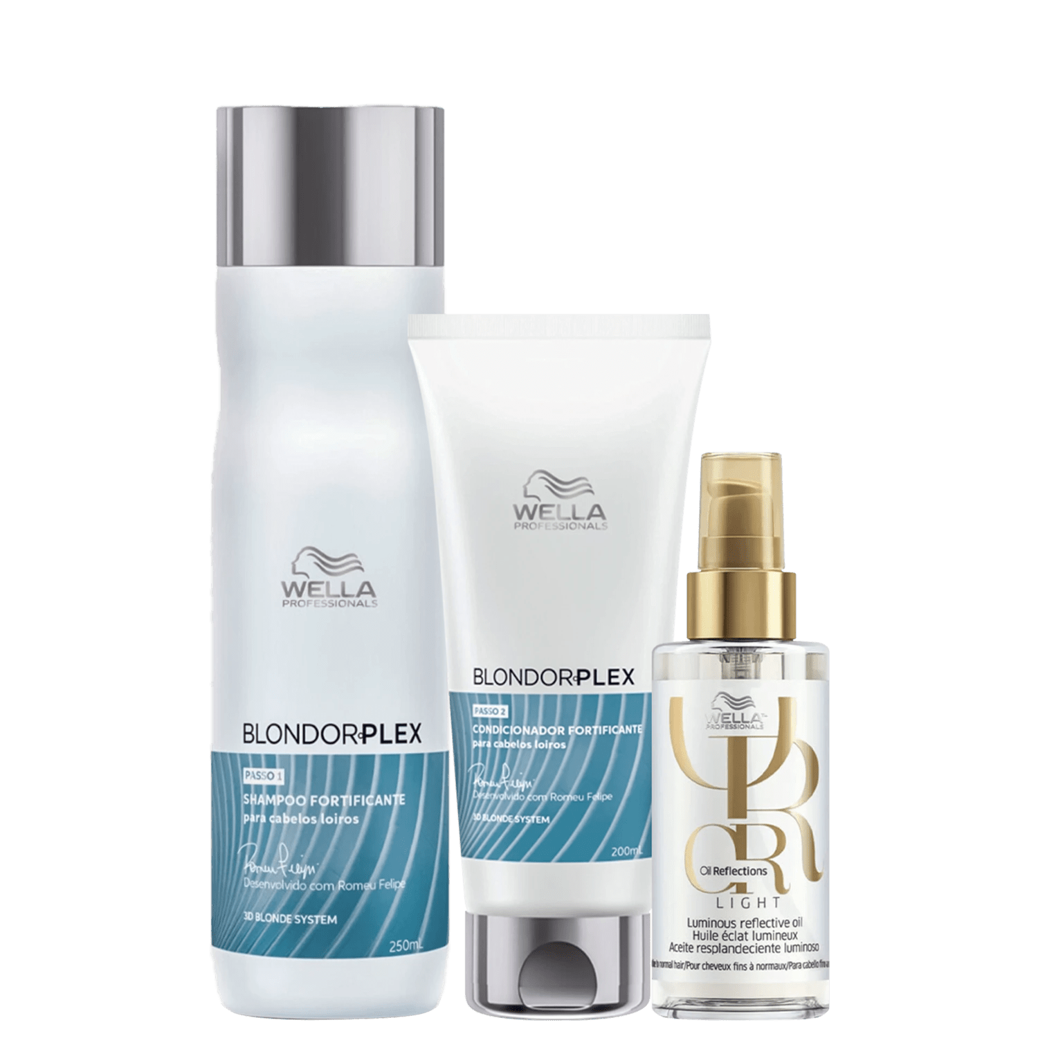 Kit Wella Professionals BlondorPlex Oil Reflections Light (3 Produtos)