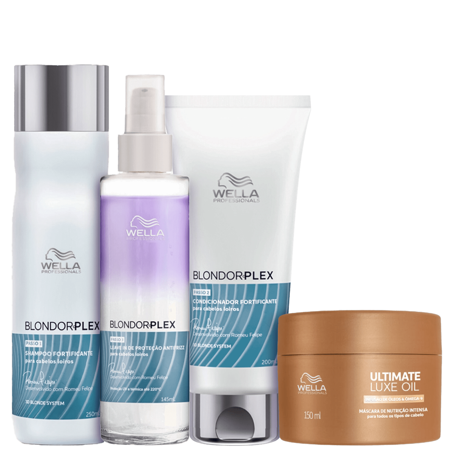 Kit Wella Professionals BlondorPlex Ultimate Luxe Oil (4 Produtos)