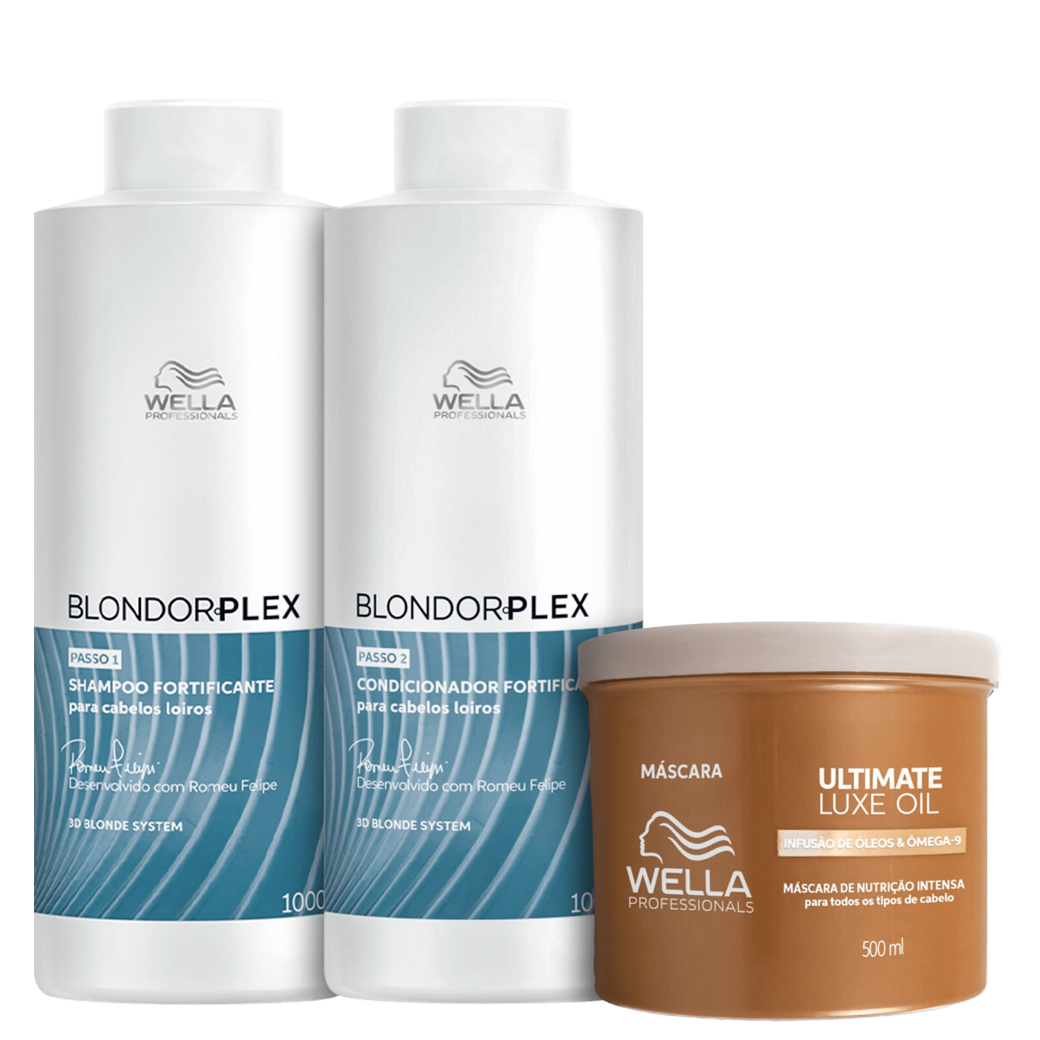 Kit Wella Professionals BlondorPlex Ultimate Luxe Oil Super (3 Produtos)