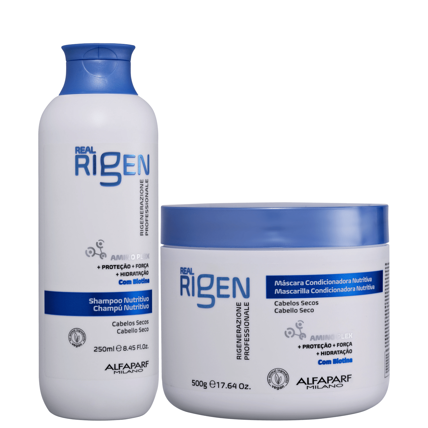 Kit Alfaparf Milano Real Rigen Mask Shampoo (2 Produtos)