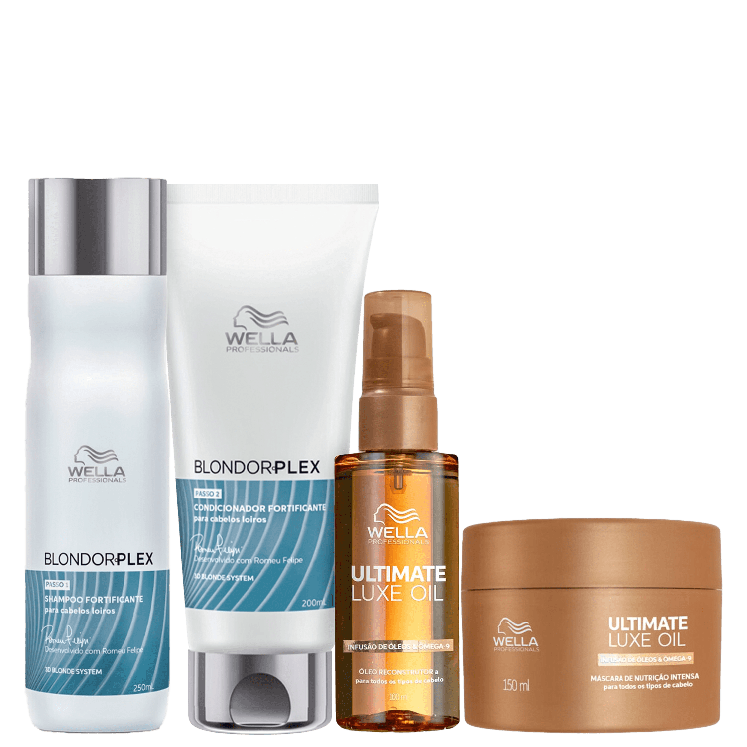 Kit Wella Professionals Ultimate Luxe Oil + BlondorPlex Quarteto Power (4 Produtos)
