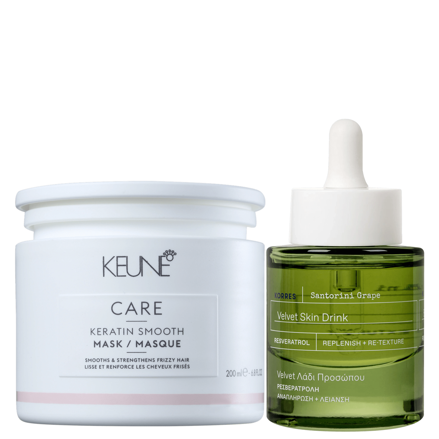 Kit Beleza na Web Keune Keratin Smooth + Korres Velvet Skin Drink (2 Produtos)