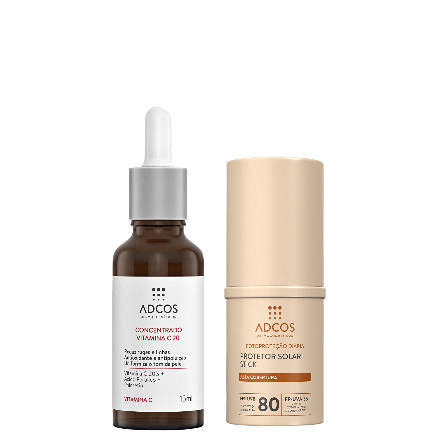 Kit Adcos Derma Complex + Stick FPS 80 Beige (2 Produtos)