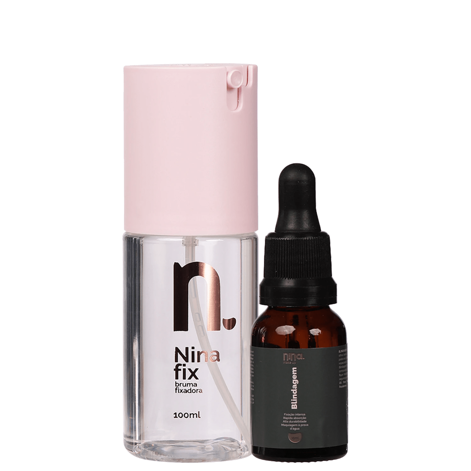 Kit Nina Makeup Blindagem Fix (2 Produtos)