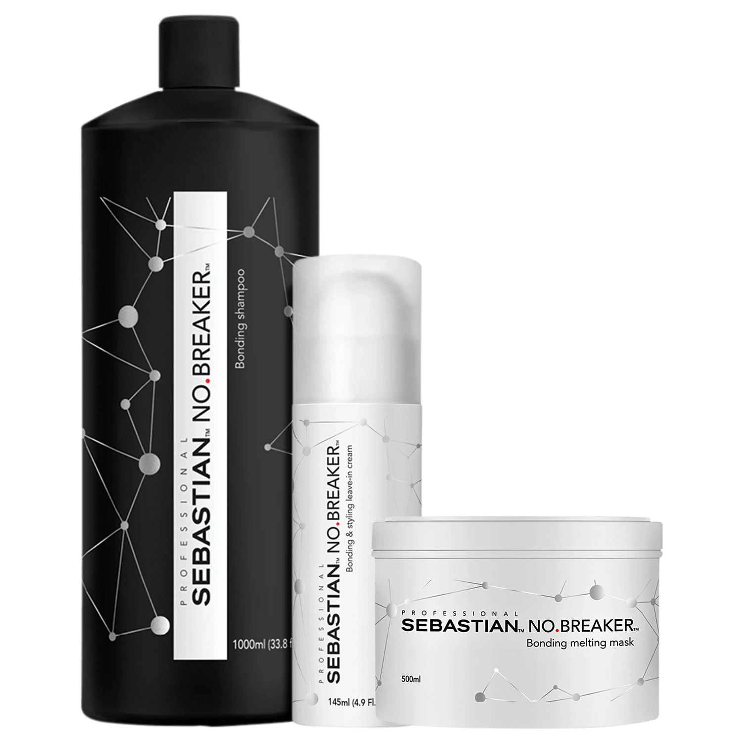 Kit Sebastian Professional No Breaker Salon Care Trio (3 Produtos)