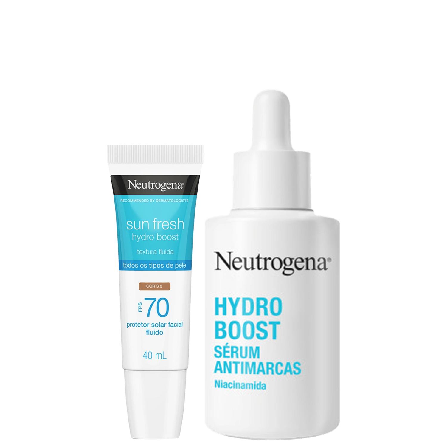 Kit Neutrogena Hydro Boost Duo Sun Fresh FPS 70 Cor 3.0 (2 Produtos)