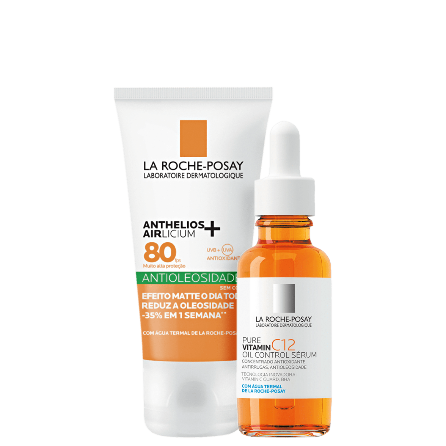 Kit La Roche-Posay Anthelios Airlicium + Pure Vitamin C12 Oil Control (2 Produtos)
