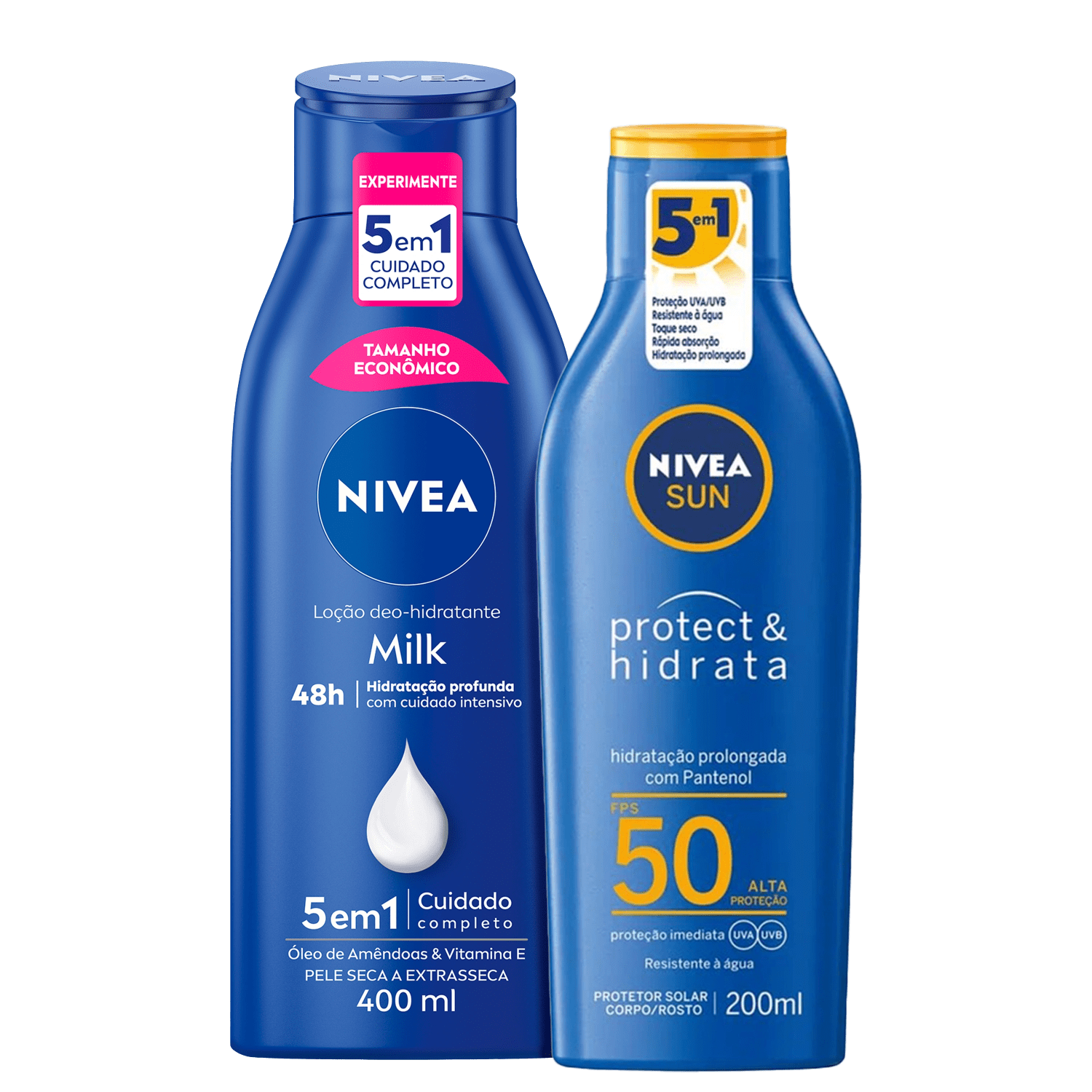 Kit NIVEA Milk + SUN Protect & Hidrata FPS 50 (2 Produtos)