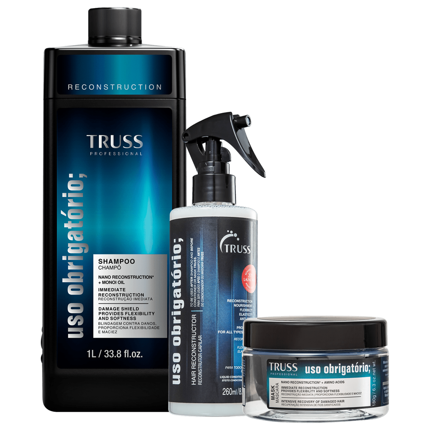 Kit TRUSS Uso Obrigatório Trio Total Care (3 Produtos)