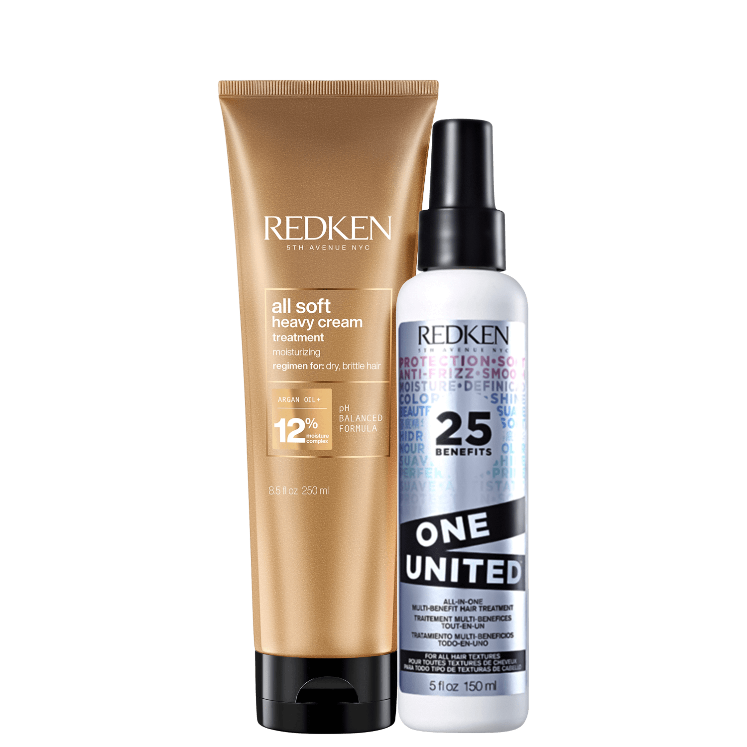 Kit Redken All Soft Heavy Cream + One United 25 Benefits (2 Produtos)