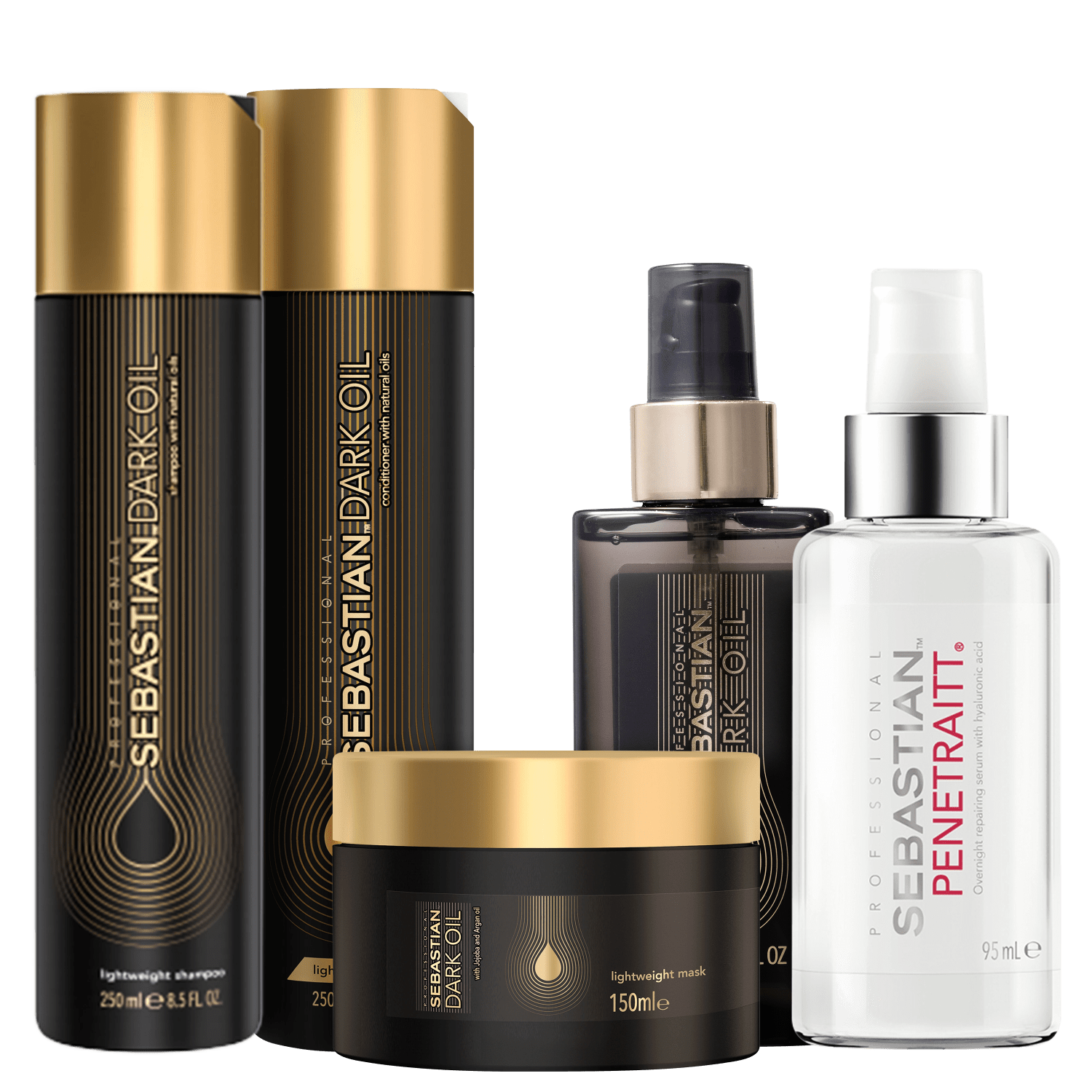 Kit Sebastian Professional Dark Oil + Penetraitt Nutre Dream (5 Produtos)