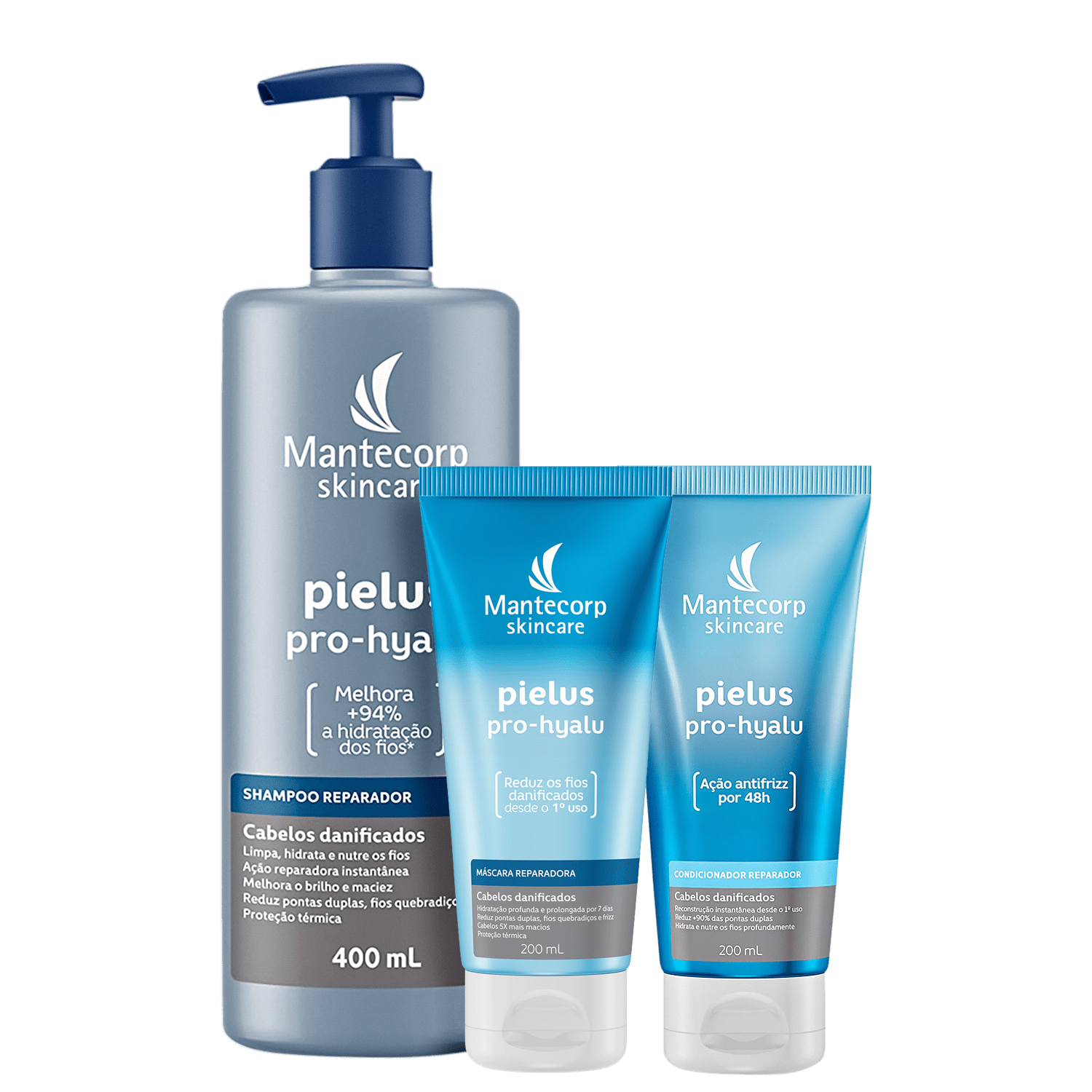 Kit Mantecorp Pielus Pro-Hyalu Trio Essential (3 Produtos)