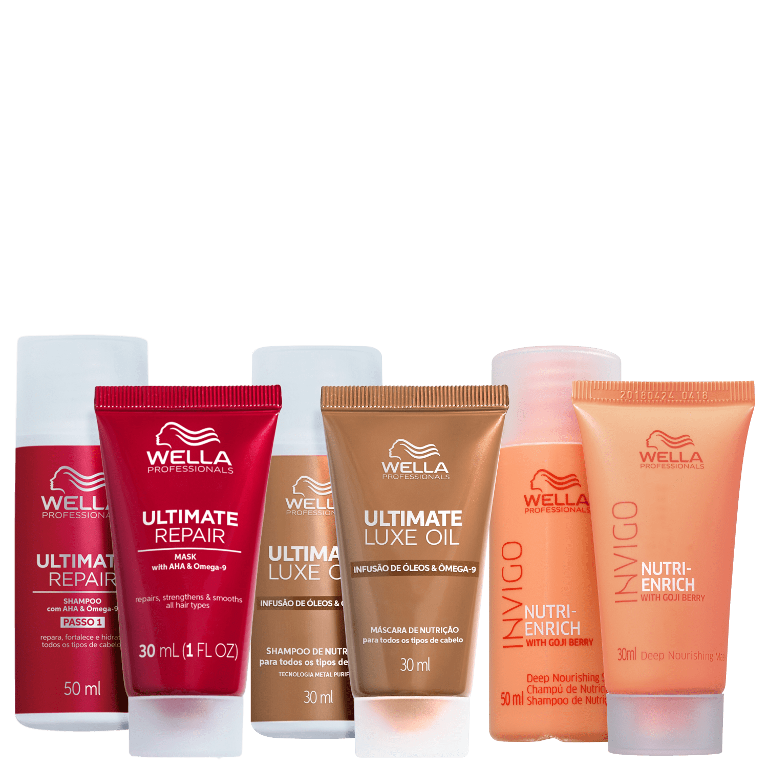 Kit Wella Professionals Invigo Nutri-Enrich Ultimate Repair Luxe Oil Mini (6 Produtos)