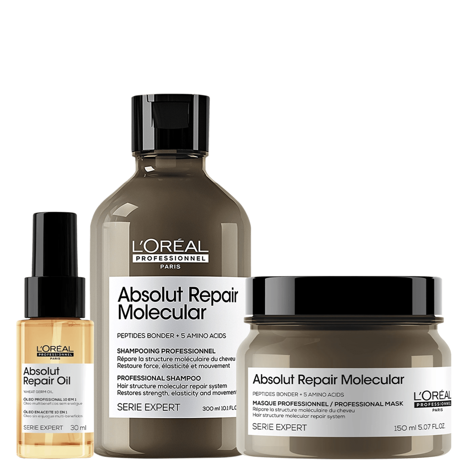 Kit L'Oréal Professionnel Absolut Repair Molecular Gold Quinoa (3 Produtos)