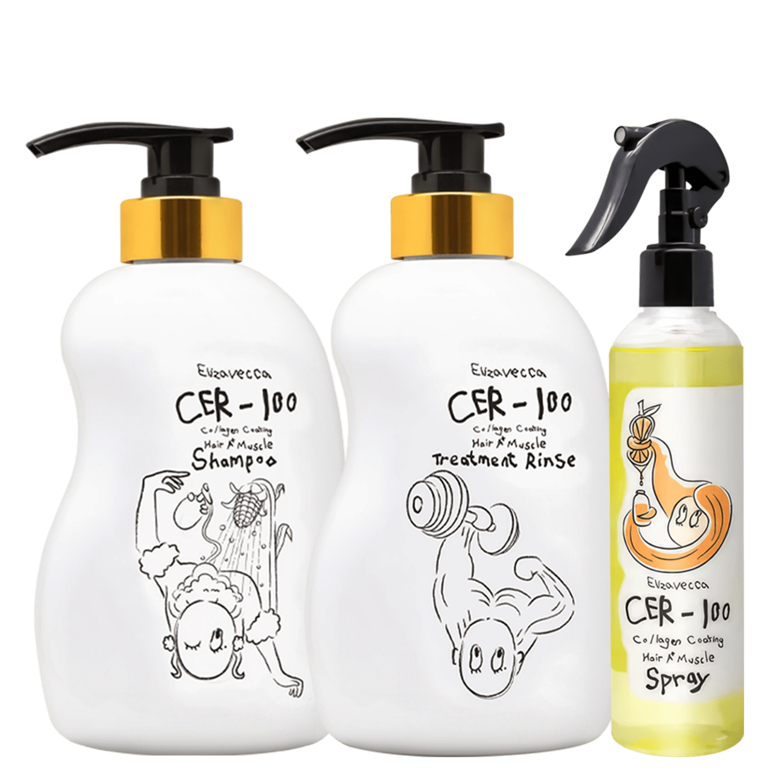 Kit Elizavecca CER-100 Trio Fortalecedor (3 Produtos)