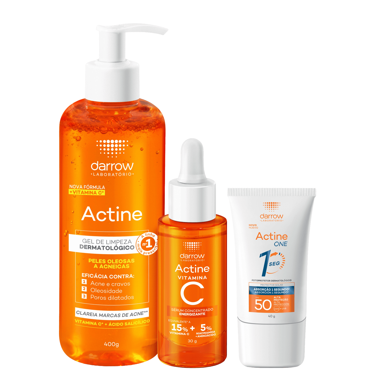 Kit Darrow Actine Triplo Tratamento (3 Produtos)