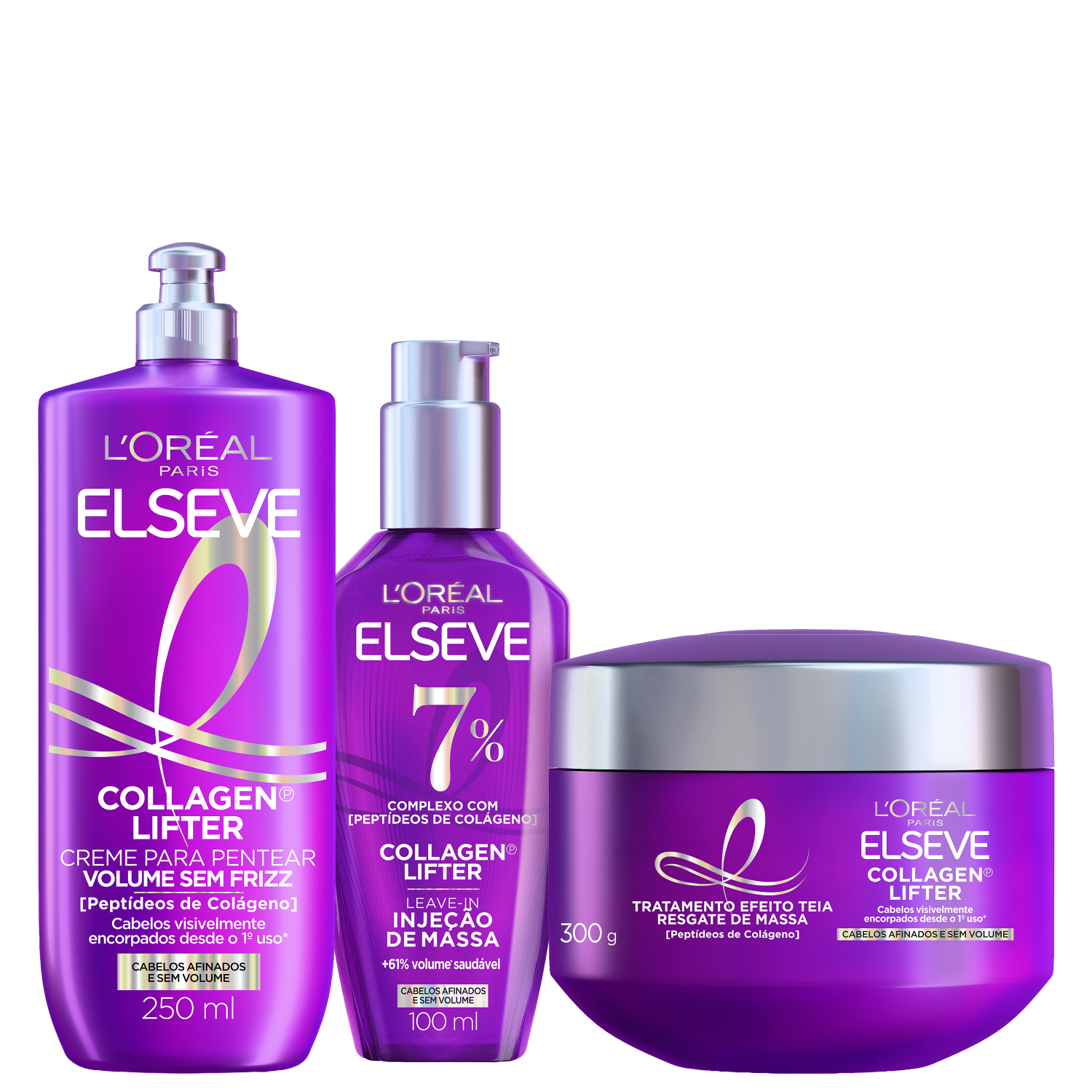 Kit Elseve L'Oréal Paris Collagen® Lifter Resgate (3 Produtos)