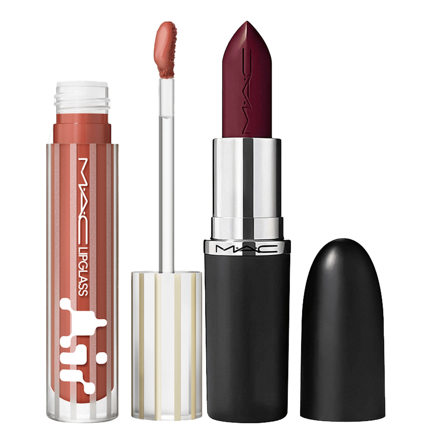 Kit M·A·C MACximal Satin Guessing Game + Lipglass Airshine Casual (2 Produtos)