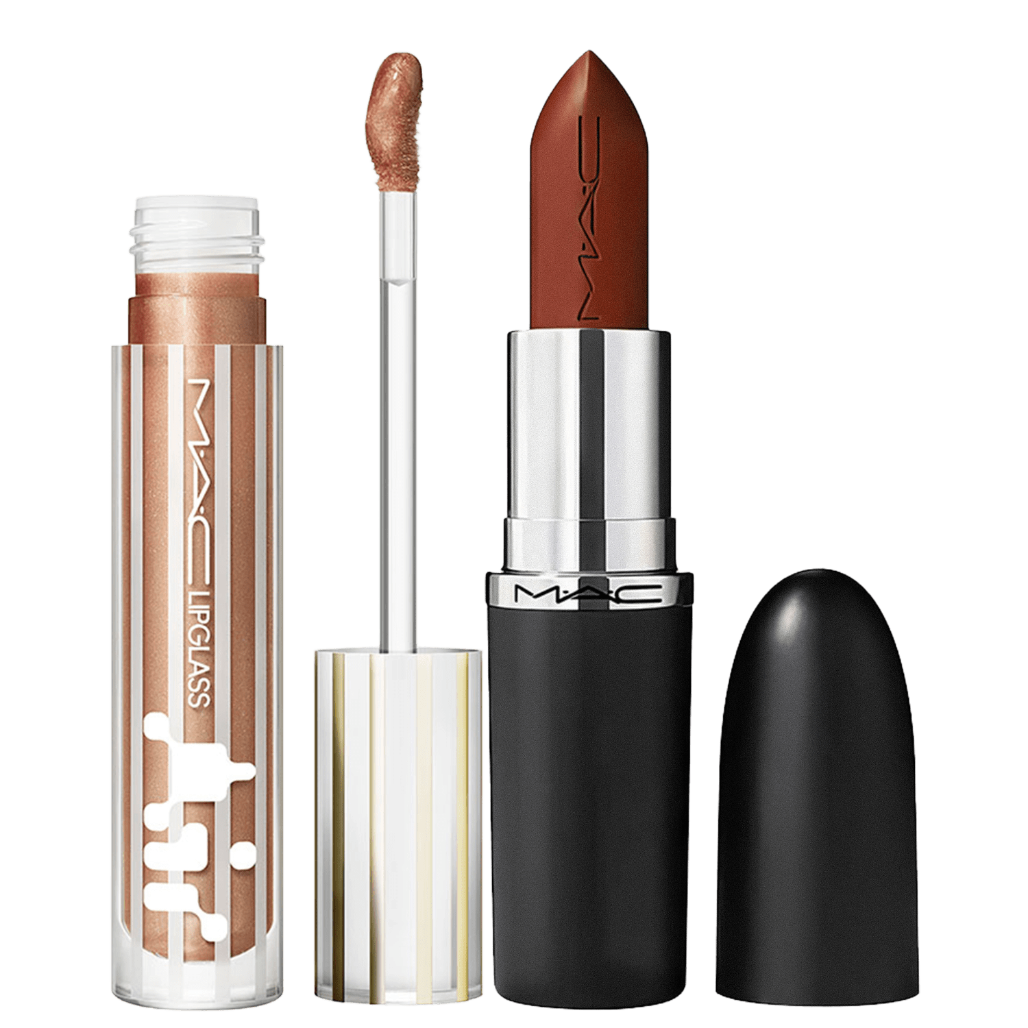 Kit M·A·C MACximal Satin Espresso Yourself + Lipglass Air Shade Extension So Golden (2 Produtos)