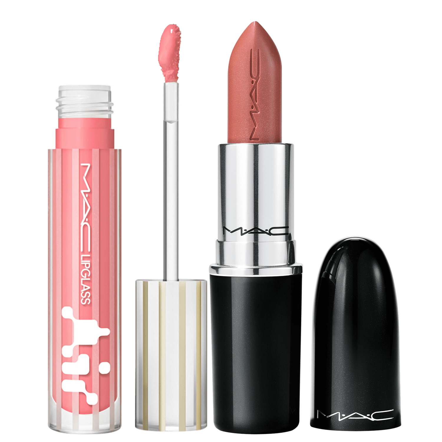 Kit M·A·C Lustreglass Thanks It's M·A·C + Lipglass Airshine Snobbish (2 Produtos)