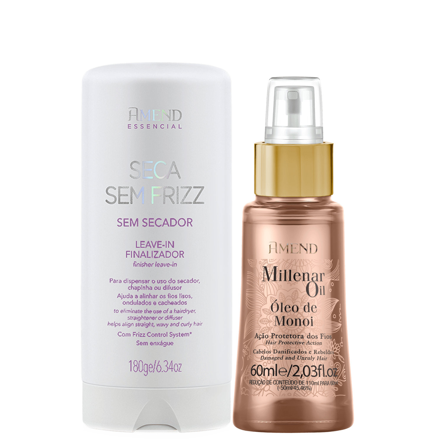Kit Amend Cosméticos Oil Monoi Sem Frizz (2 Produtos)