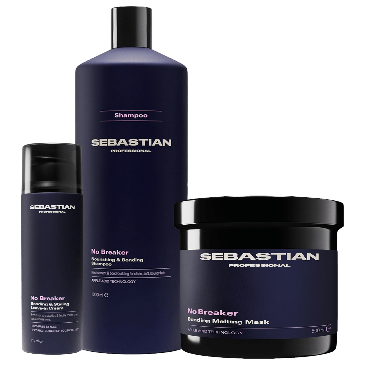 Kit Sebastian Professional No Breaker Salon Trio Intense (3 Produtos)