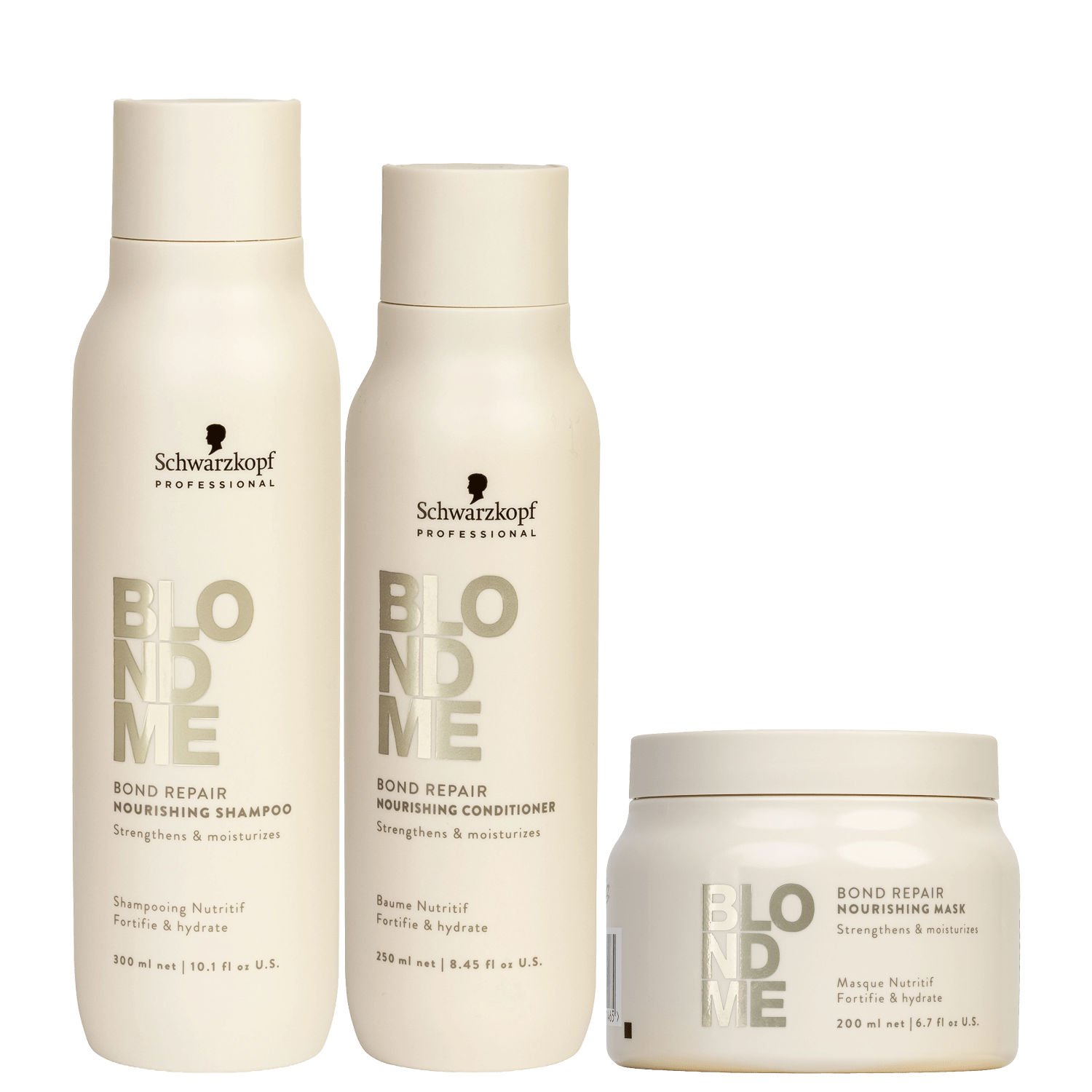 Kit Schwarzkopf Professional BlondMe Bond Repair Nourishing (3 Produtos)