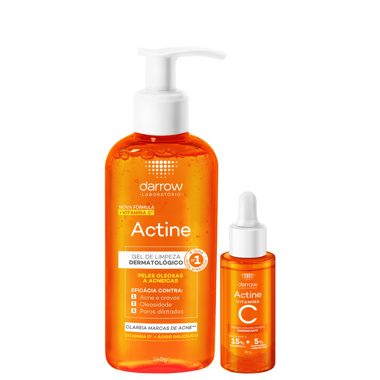 Kit Darrow Actine Dupla Pele Oleosa a Acneica (2 Produtos)