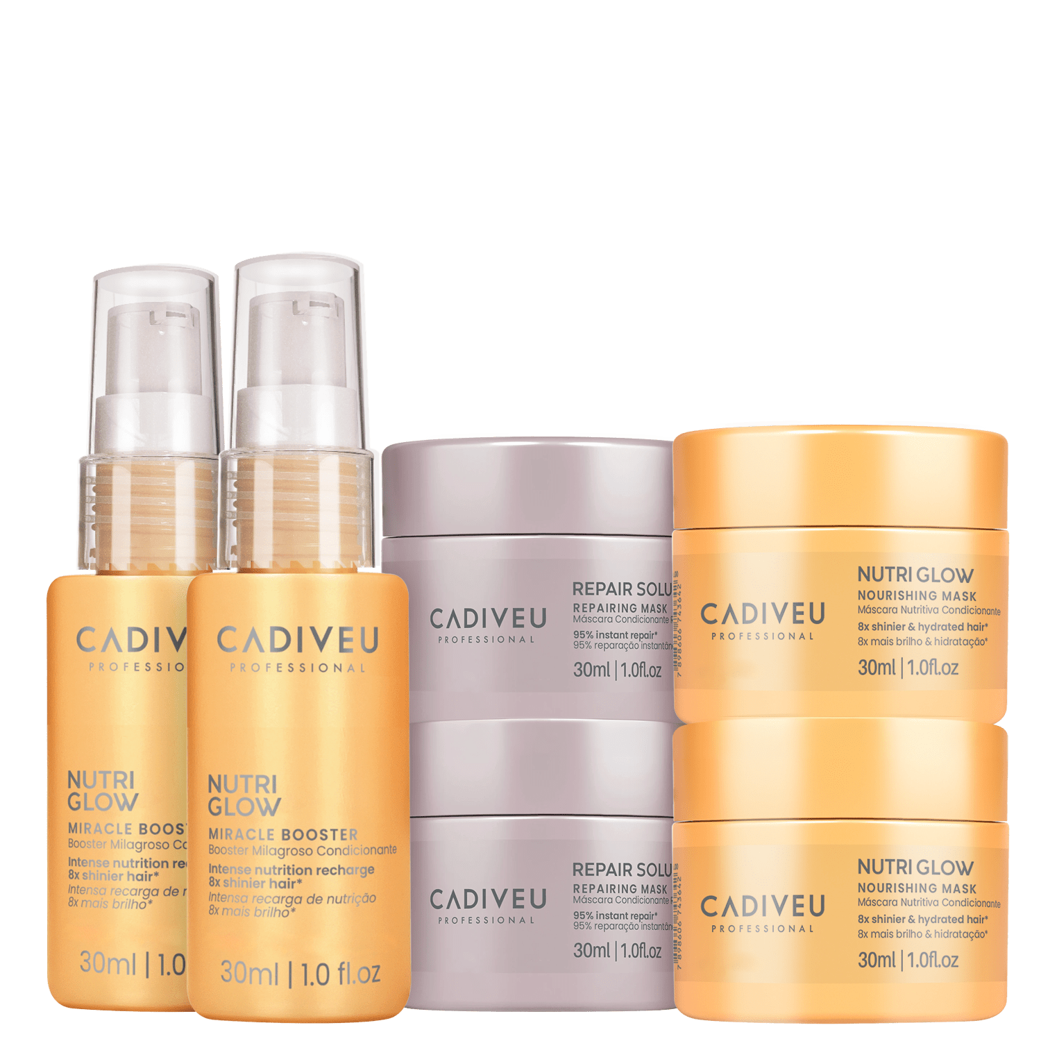 Kit Cadiveu Professional Nutri Glow & Repair Solution Mini (6 Produtos)