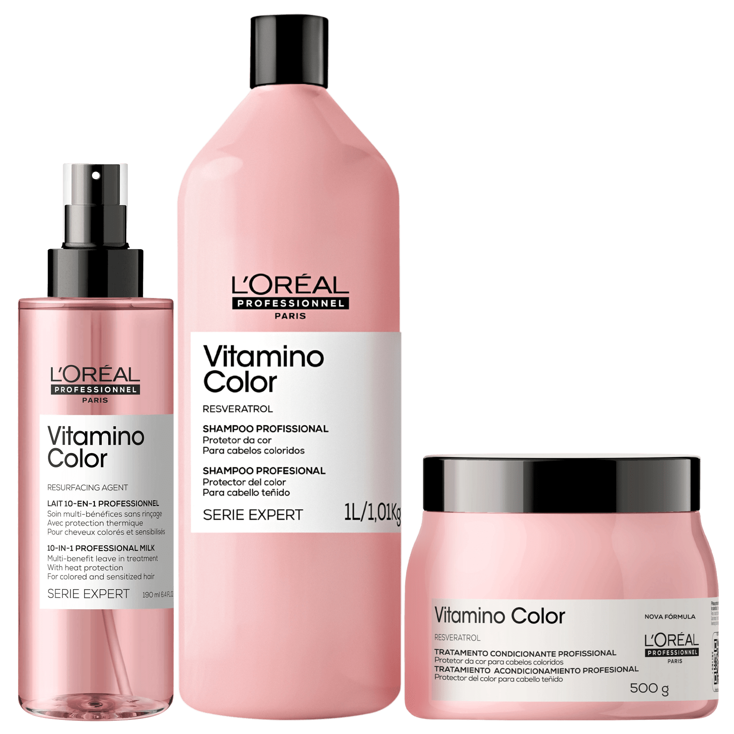 Kit L'Oréal Professionnel Serie Expert Vitamino Color Resveratrol Trio Power (3 Produtos)