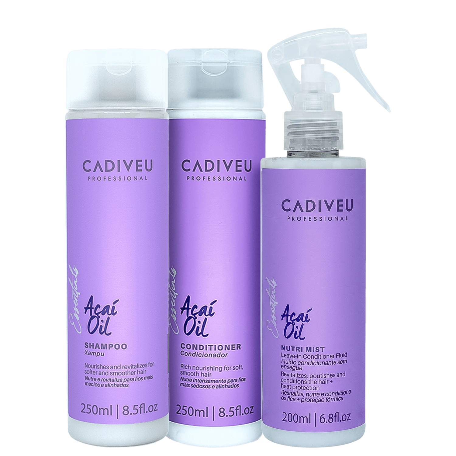 Kit Cadiveu Essentials Açaí Oil Trio (3 Produtos)