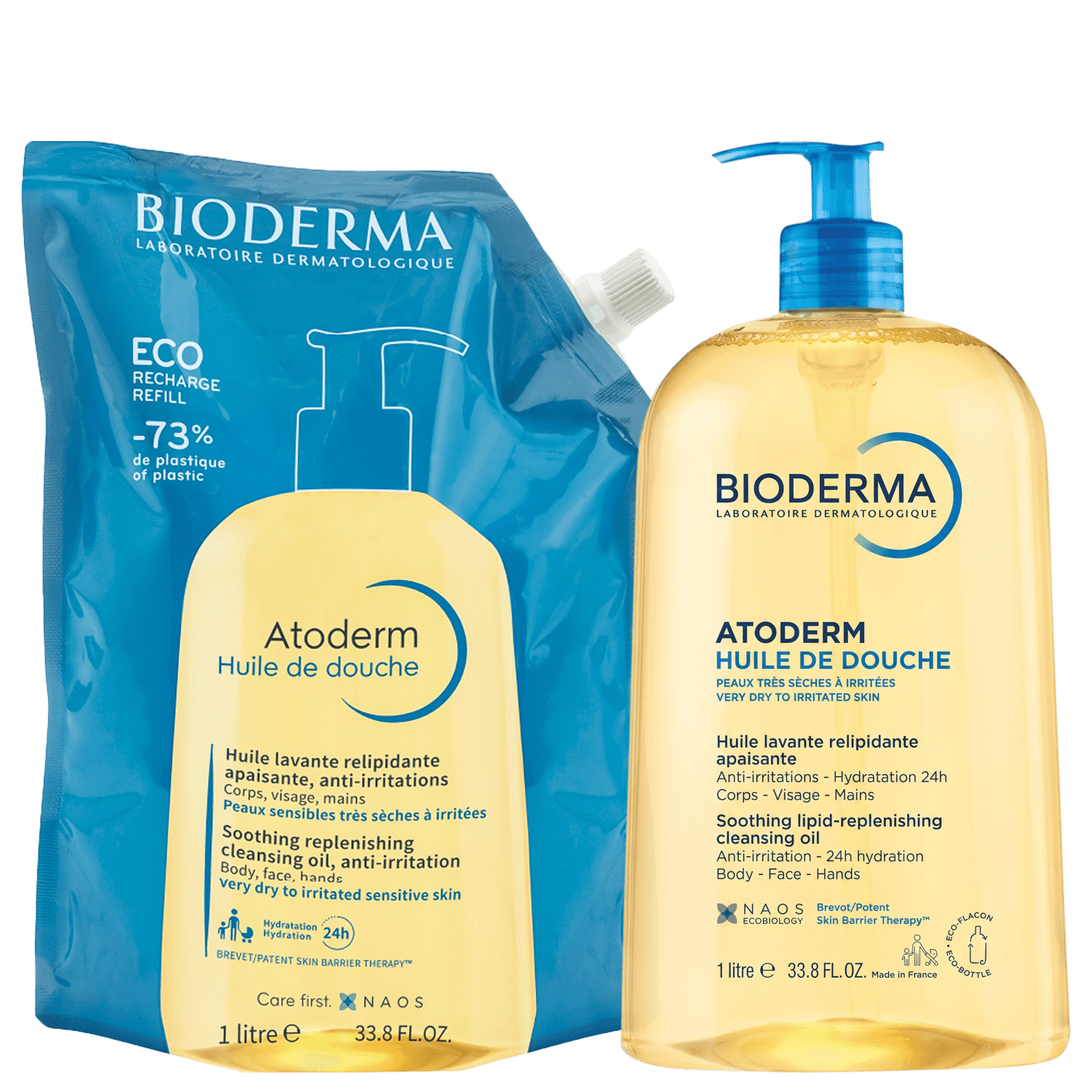 Kit Bioderma Atoderm Óleo de Banho + Refil (2 Produtos)